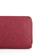 Louis Vuitton Rouge Grenat Monogram Empreinte Zippy Wallet