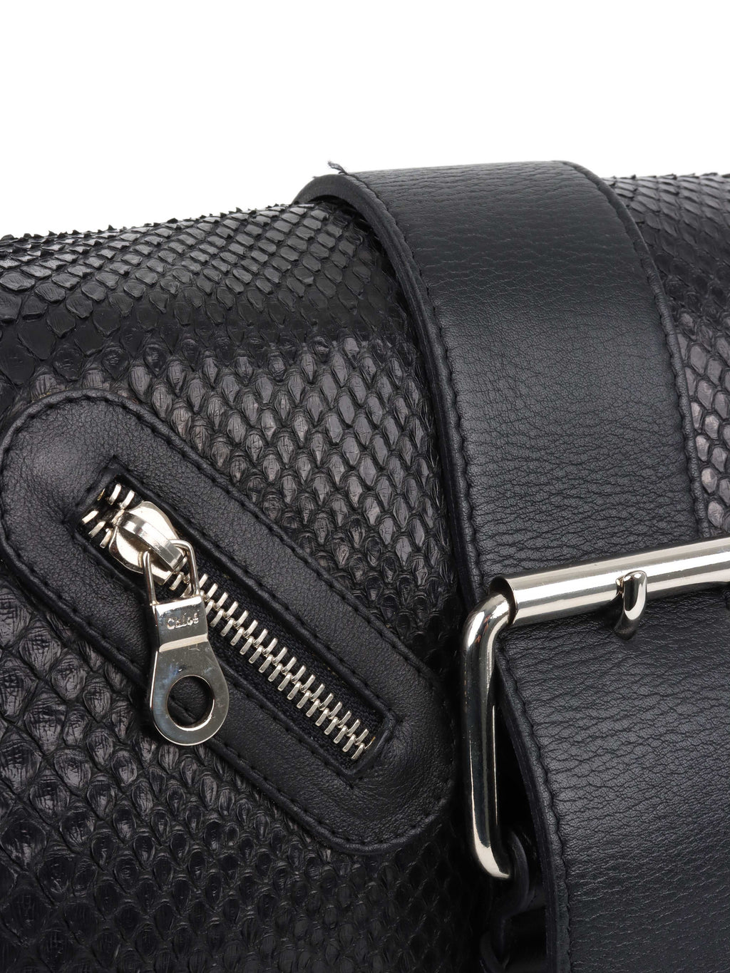 Chloe Black Python Shoulder Bag
