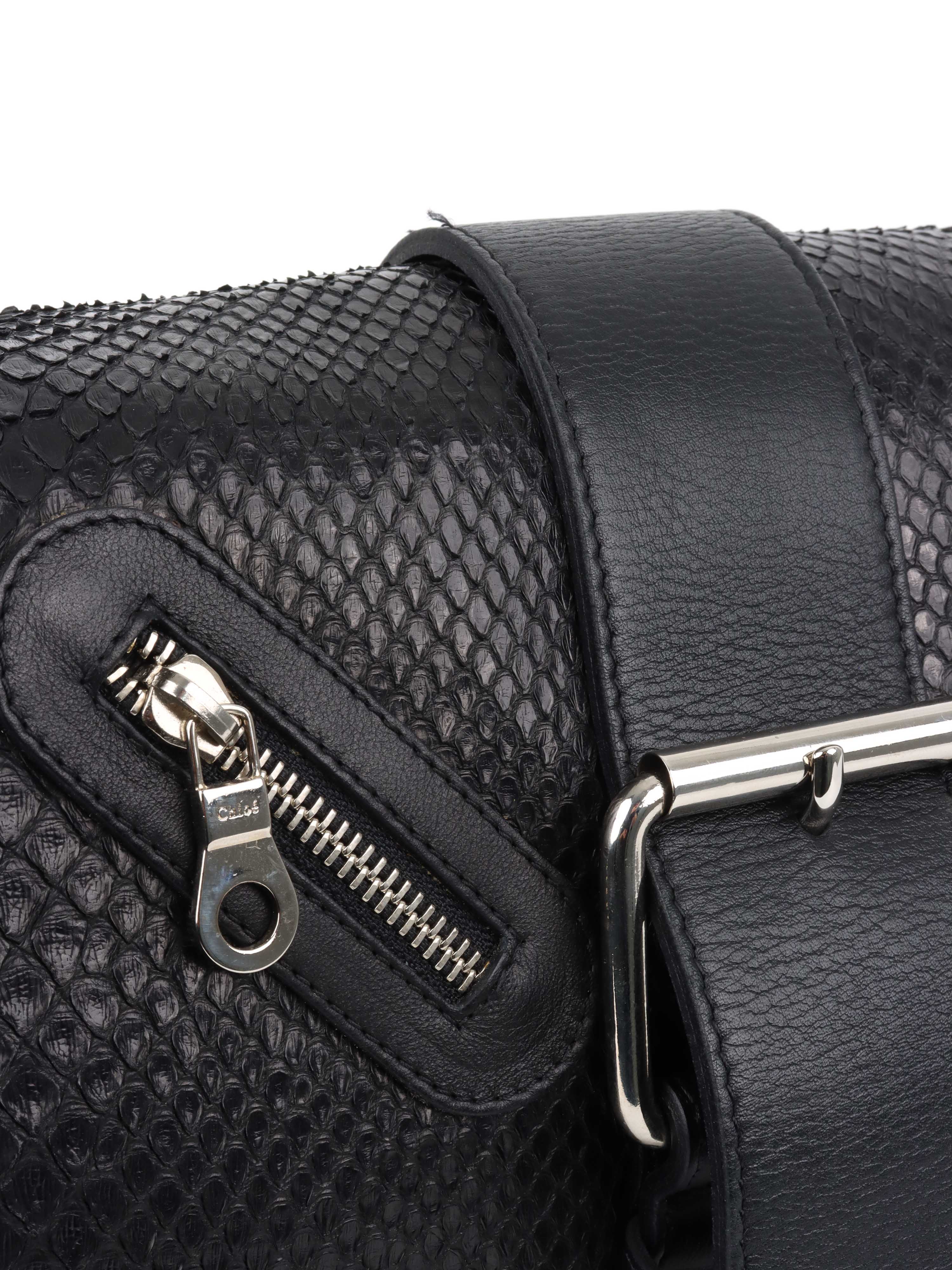 Chloe Black Python Shoulder Bag