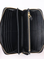 Prada Black Large Saffiano Zip Wallet