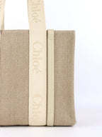 Chloe Medium Cloudy Cream Woody Tote Bag