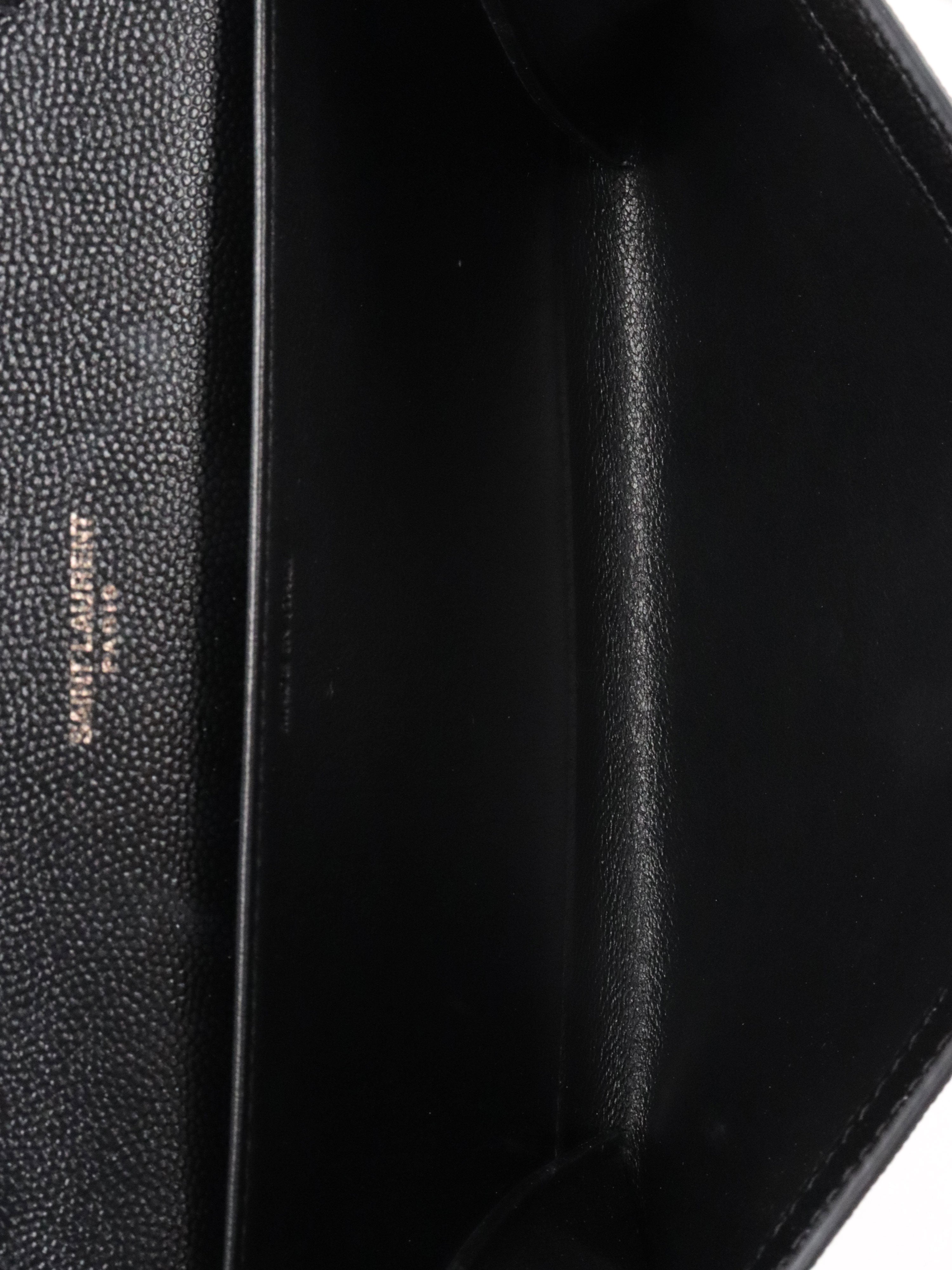 Saint Laurent Black Uptown Chain Wallet.