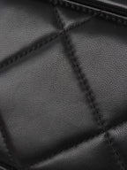 Burberry Small Black Quilted Olympia Shoulder Bag.