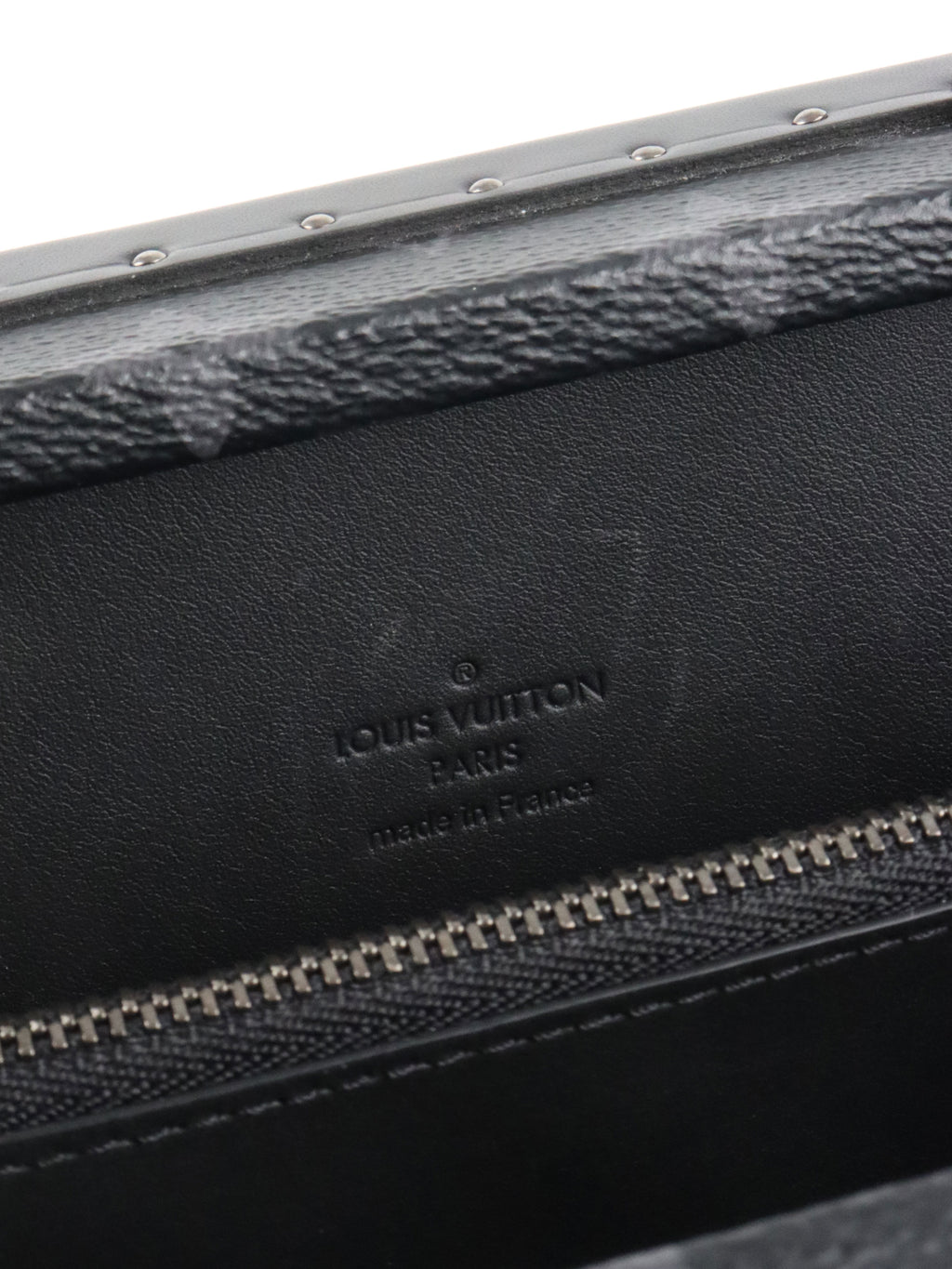 Louis Vuitton Black Monogram Eclipse Clutch Box.