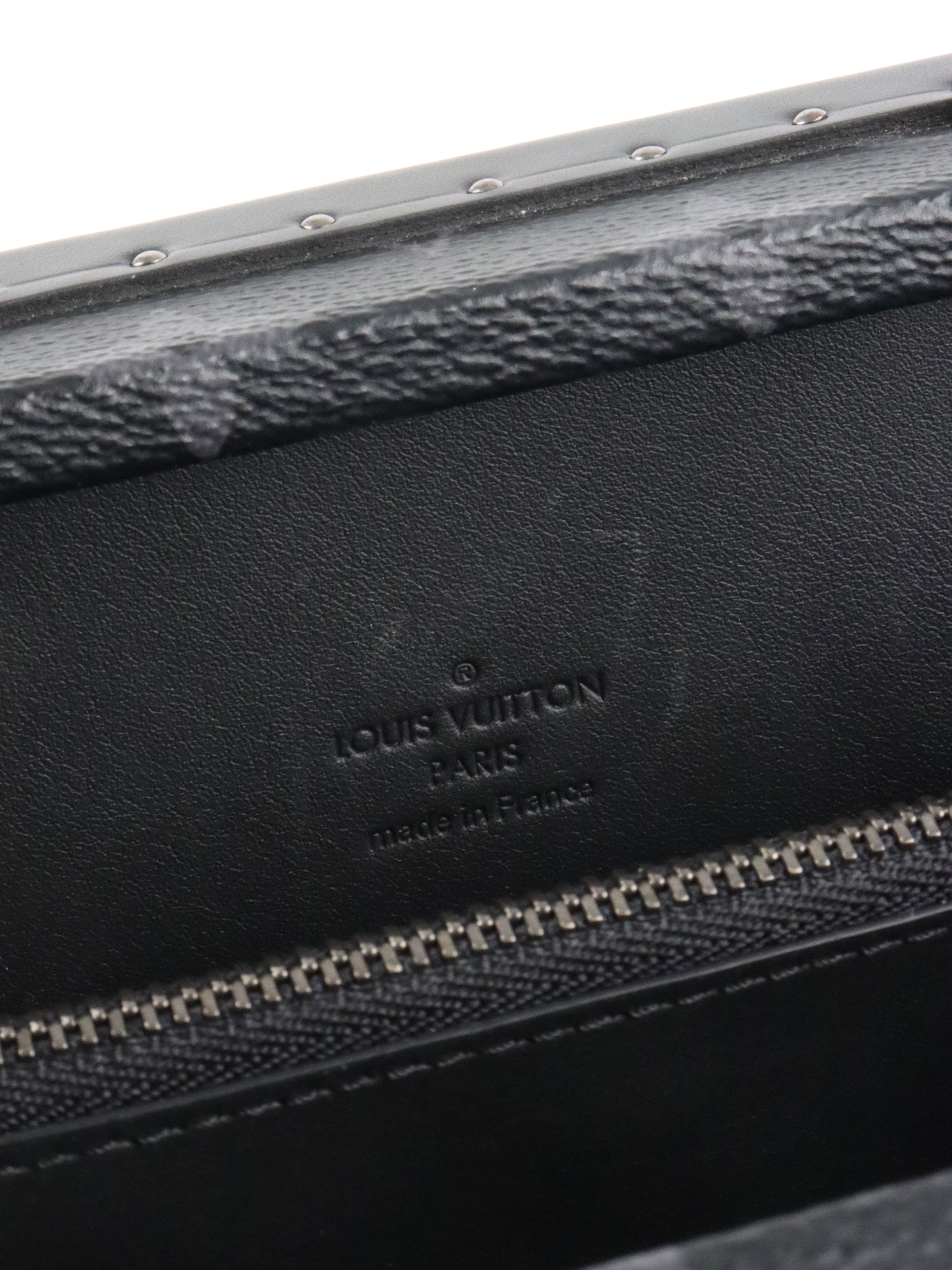 Louis Vuitton Black Monogram Eclipse Clutch Box.