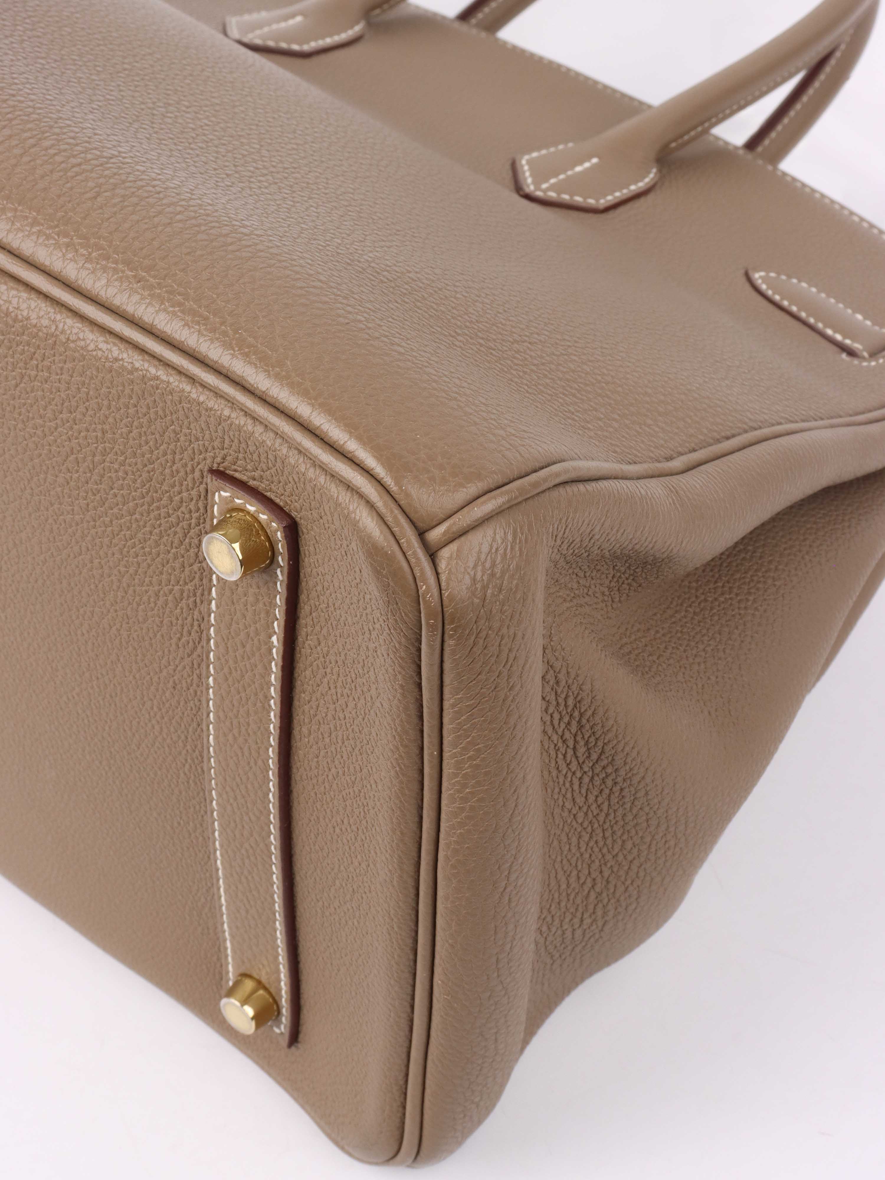 Hermes Etoupe Birkin 35 in Togo Leather GHW.