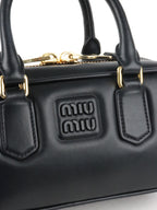 Miu Miu Black Small Arcadie Leather Bag