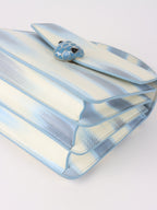 Bvlgari Blue and White Serpenti Forever Leather 2way Bag