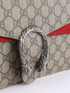 Gucci Small Dionysus GG Supreme Red Trim Shoulder Bag