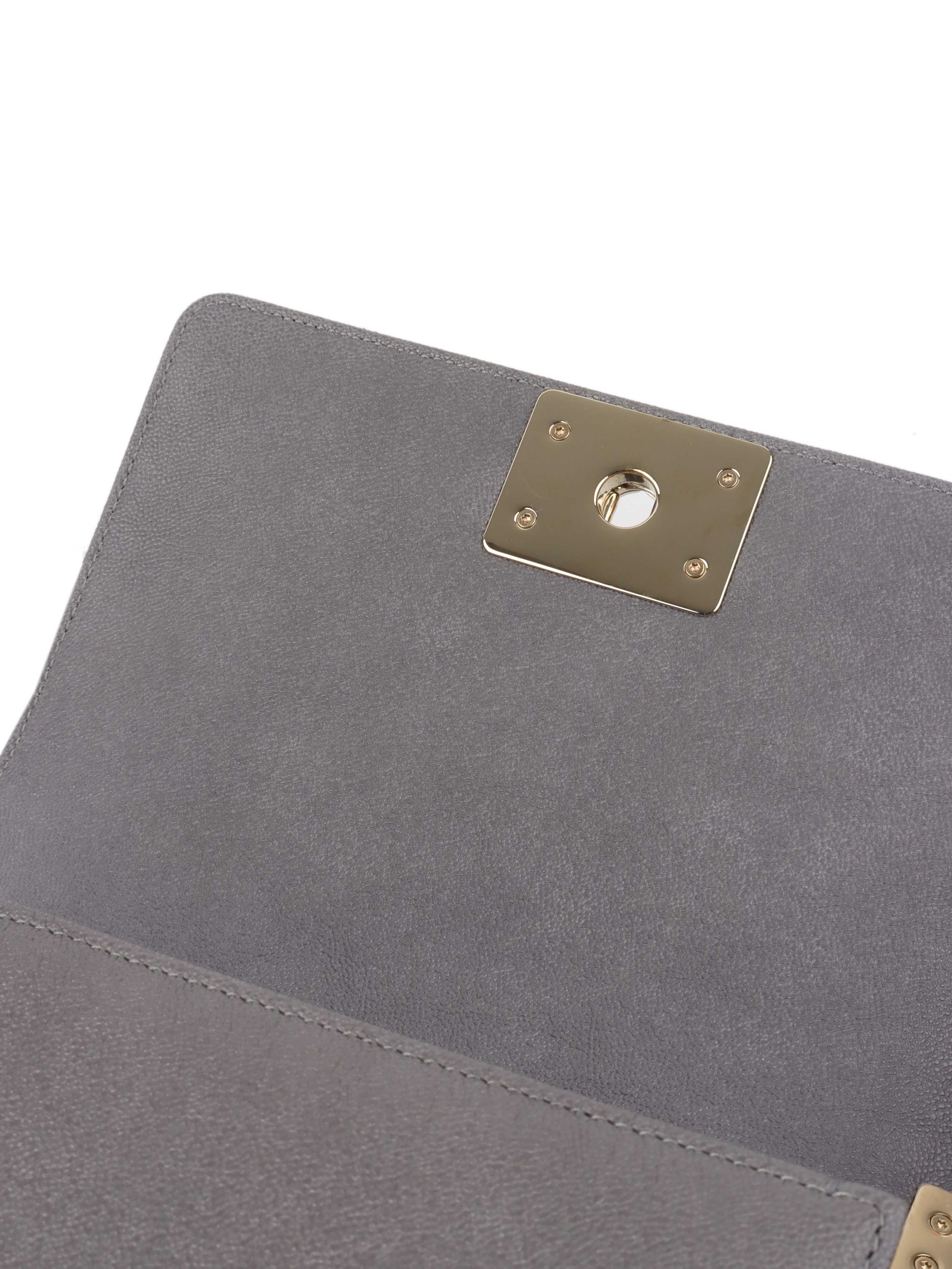 Chanel Small Caviar Grey Boy Bag LGHW