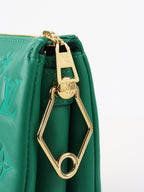 Louis Vuitton Vert Green Monogram Embossed Puffy Coussin BB Bag GHW