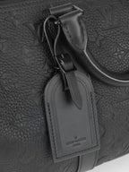 Louis Vuitton Black Monogram Taurillon Keepall Bandoulière 35