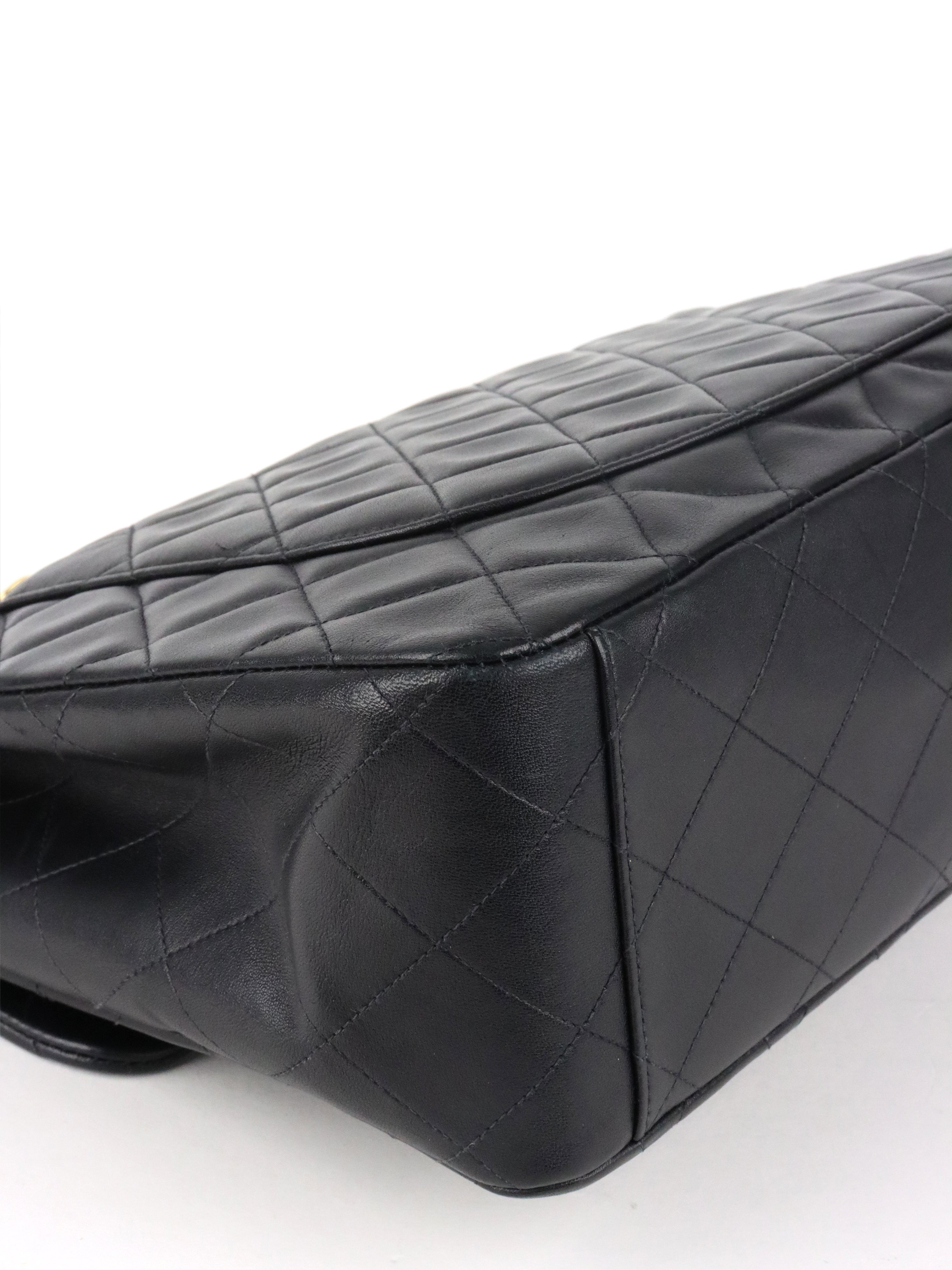 Chanel Black Vintage Jumbo Flap Bag