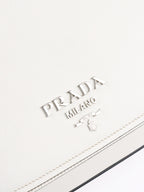 Prada White Saffiano Crossbody Bag