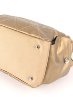 Chanel Champaign Paris Biarritz Quilted Coated Canvas Bag