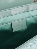 Gucci Mini Marmont Mint Green Sequin Shoulder Bag