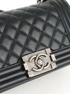 Chanel Black Caviar Boy Wallet On Chain GHW