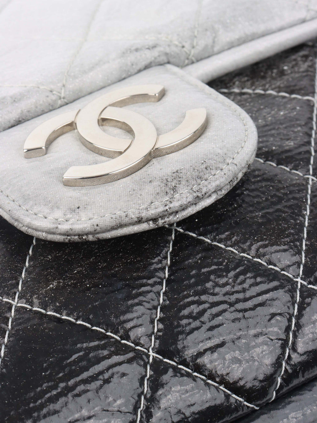 Chanel Melrose Degrade Jumbo Flap Bag SHW