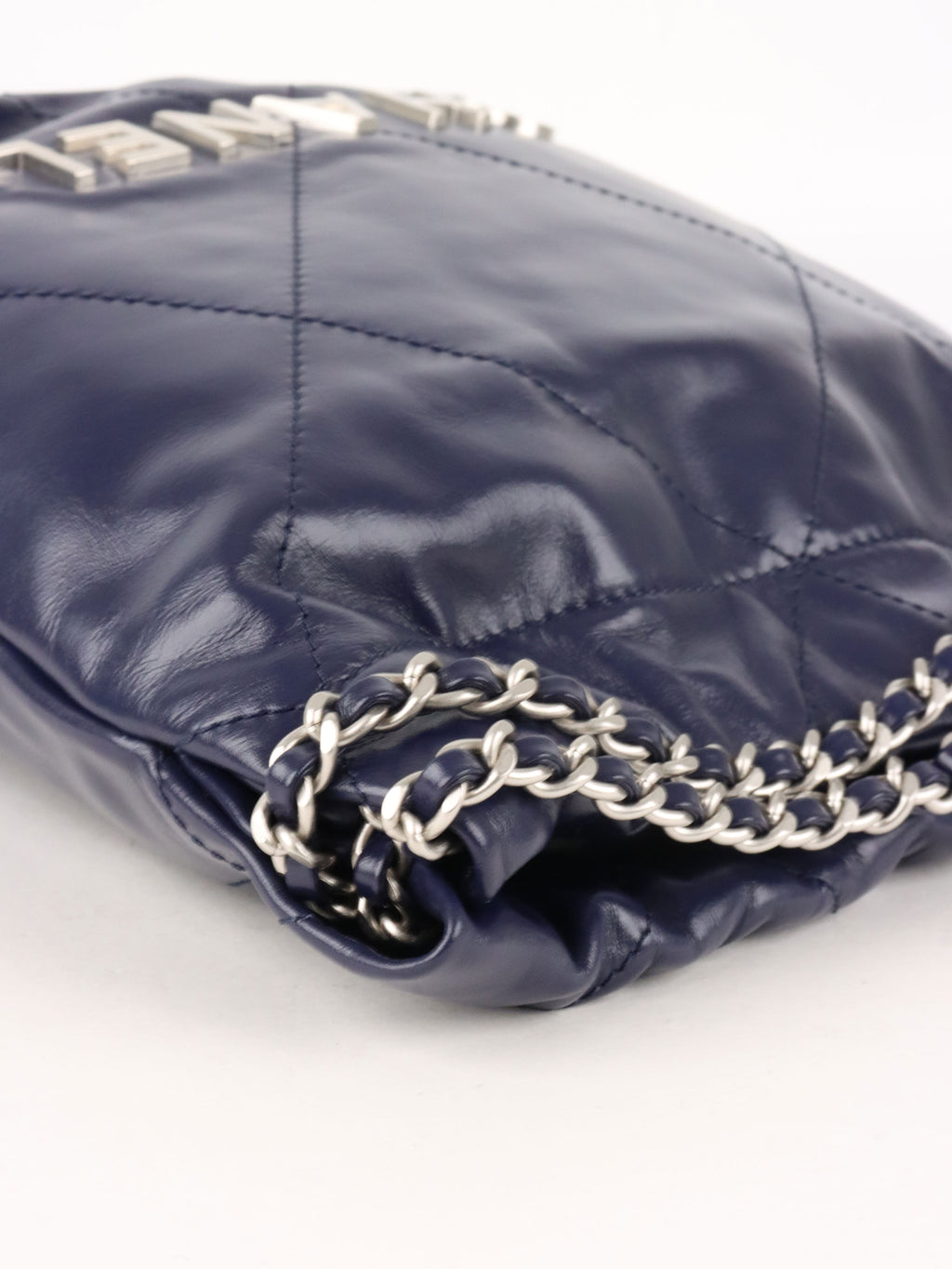 Chanel Mini 22 Navy Shiny Calfskin Quilted Bag