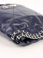 Chanel Mini 22 Navy Shiny Calfskin Quilted Bag