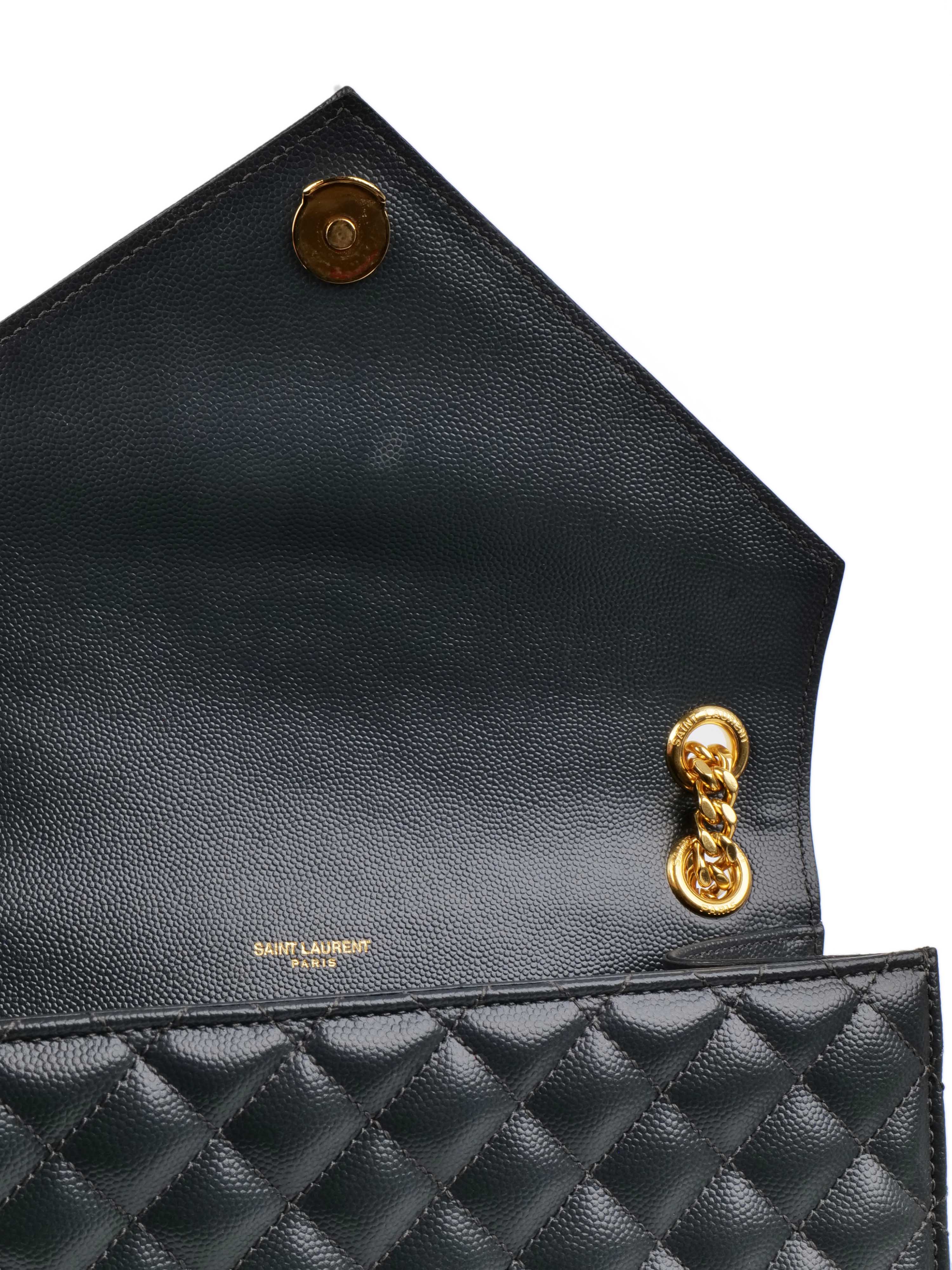 Saint Laurent Medium Cassandra Envelope Bag in Grey. Votre Luxe