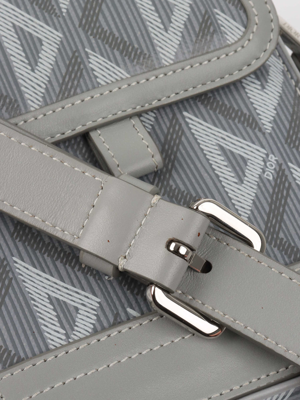 Dior Silver 'Hit The Road' Vertical Crossbody Pouch.