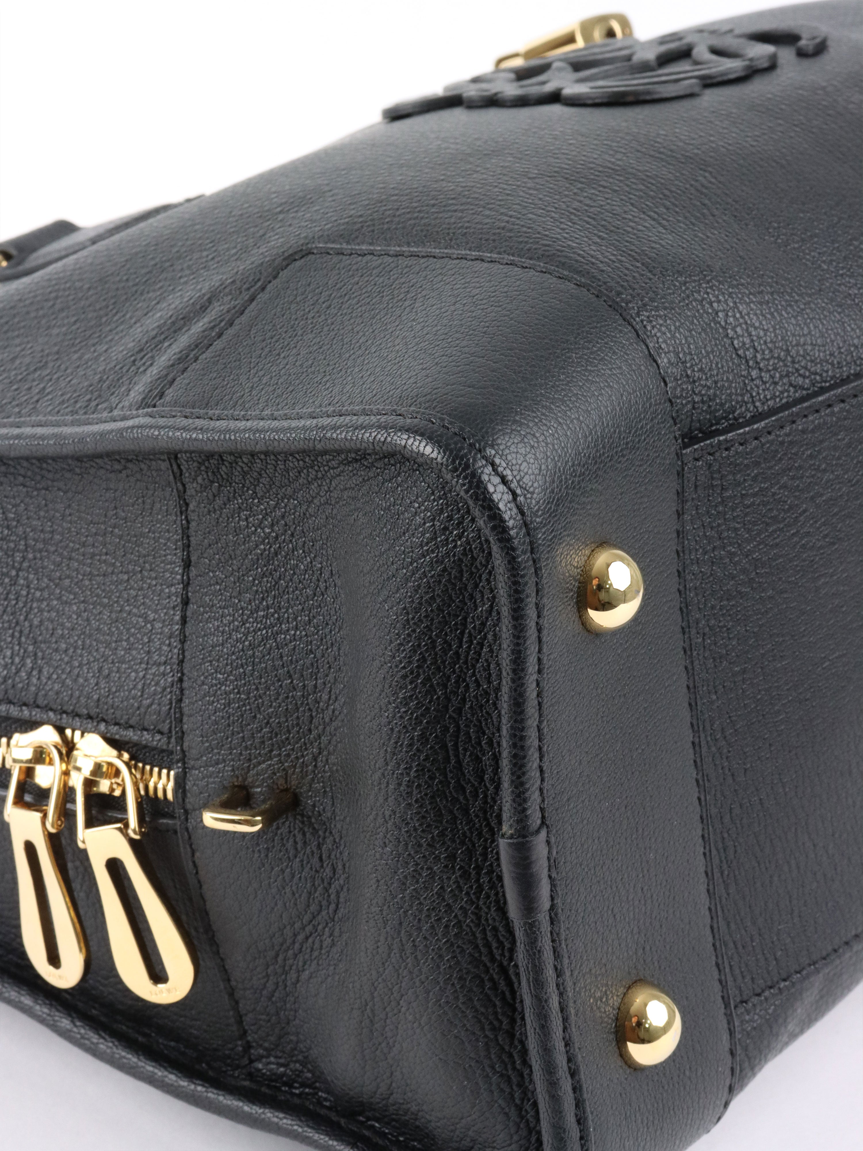 Loewe Black Amazona 36 Leather Handbag.