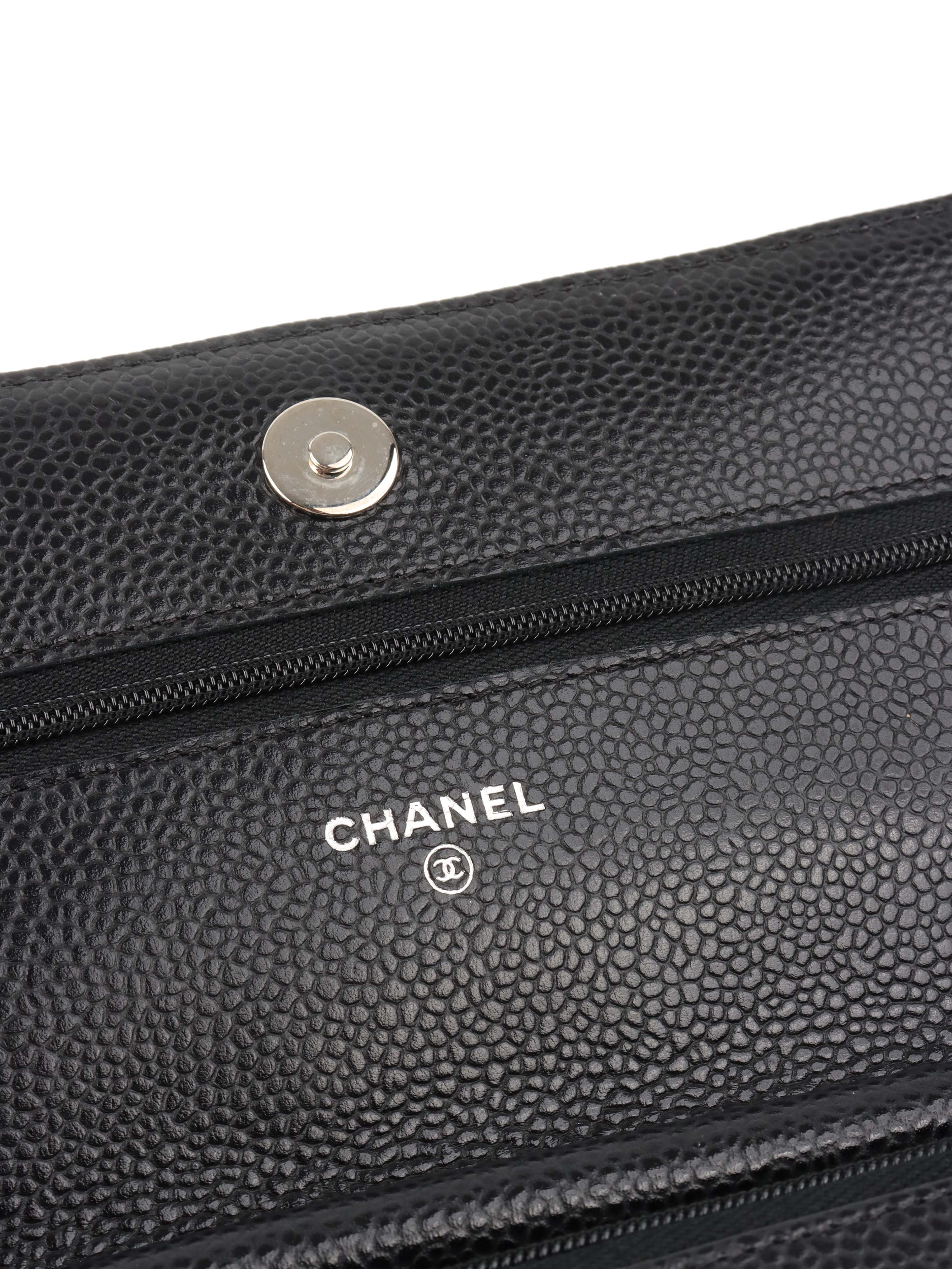 Chanel Caviar Black Wallet on Chain SHW.