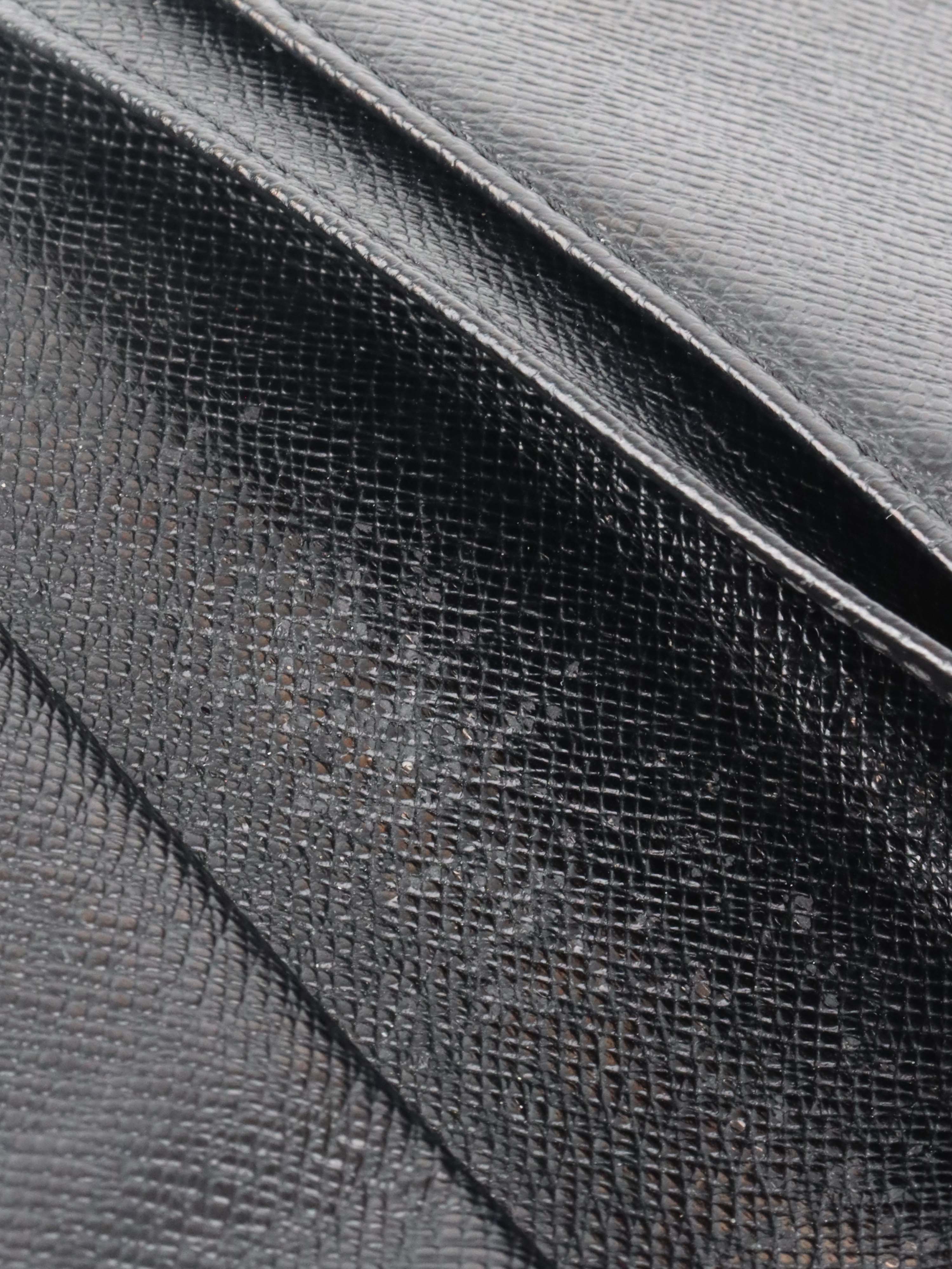 Louis Vuitton Black Epi Leather Short Wallet.