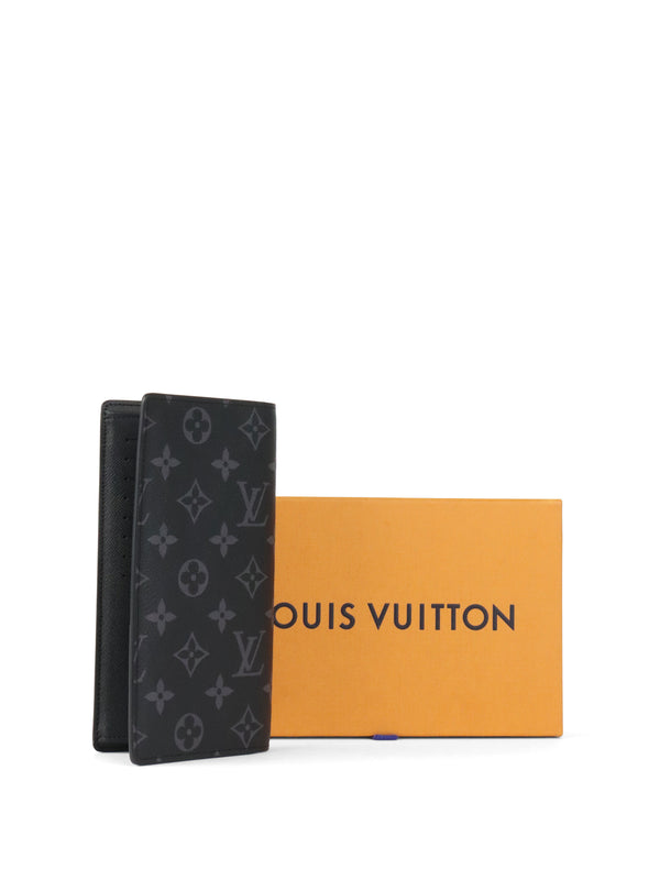 Louis Vuitton Black Monogram Eclipse Brazza Wallet