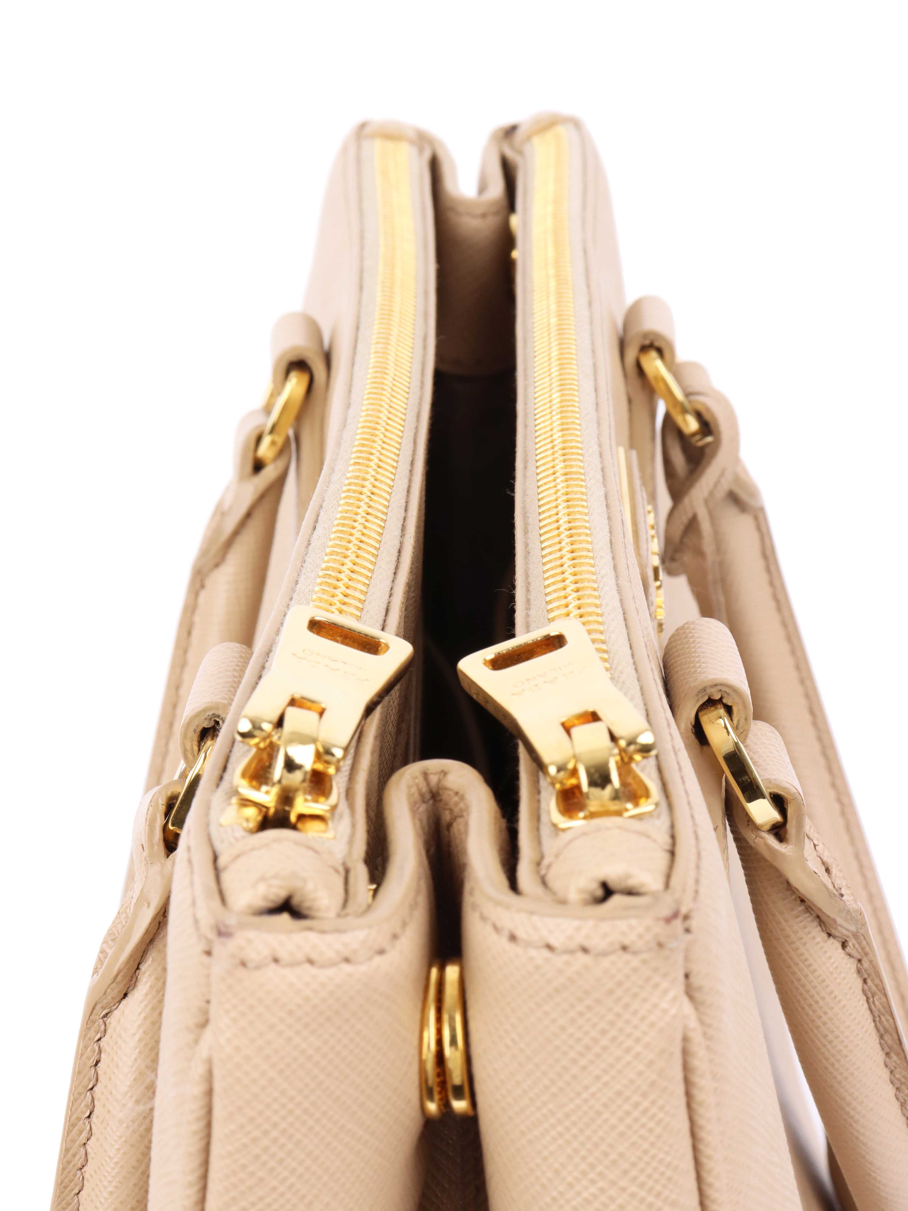 Prada Large Beige Galleria Bag.