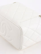 Chanel White Caviar Vanity Case
