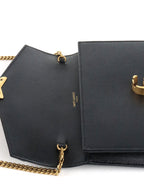 Saint Laurent Black Cassandra Wallet on Chain