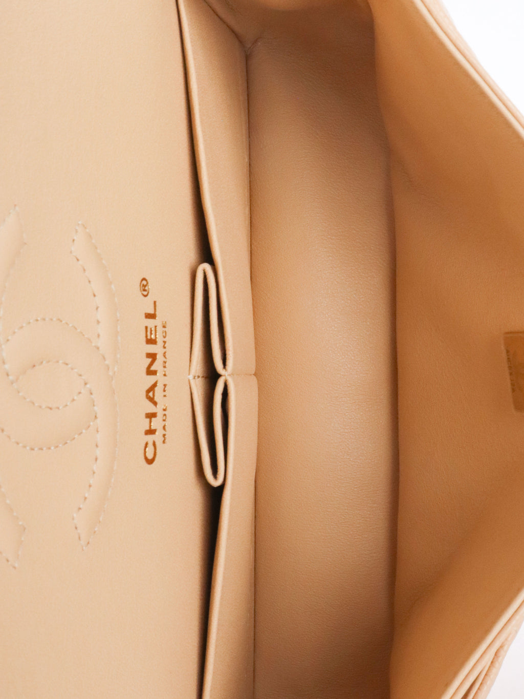 Chanel Small Beige Caviar Classic Flap