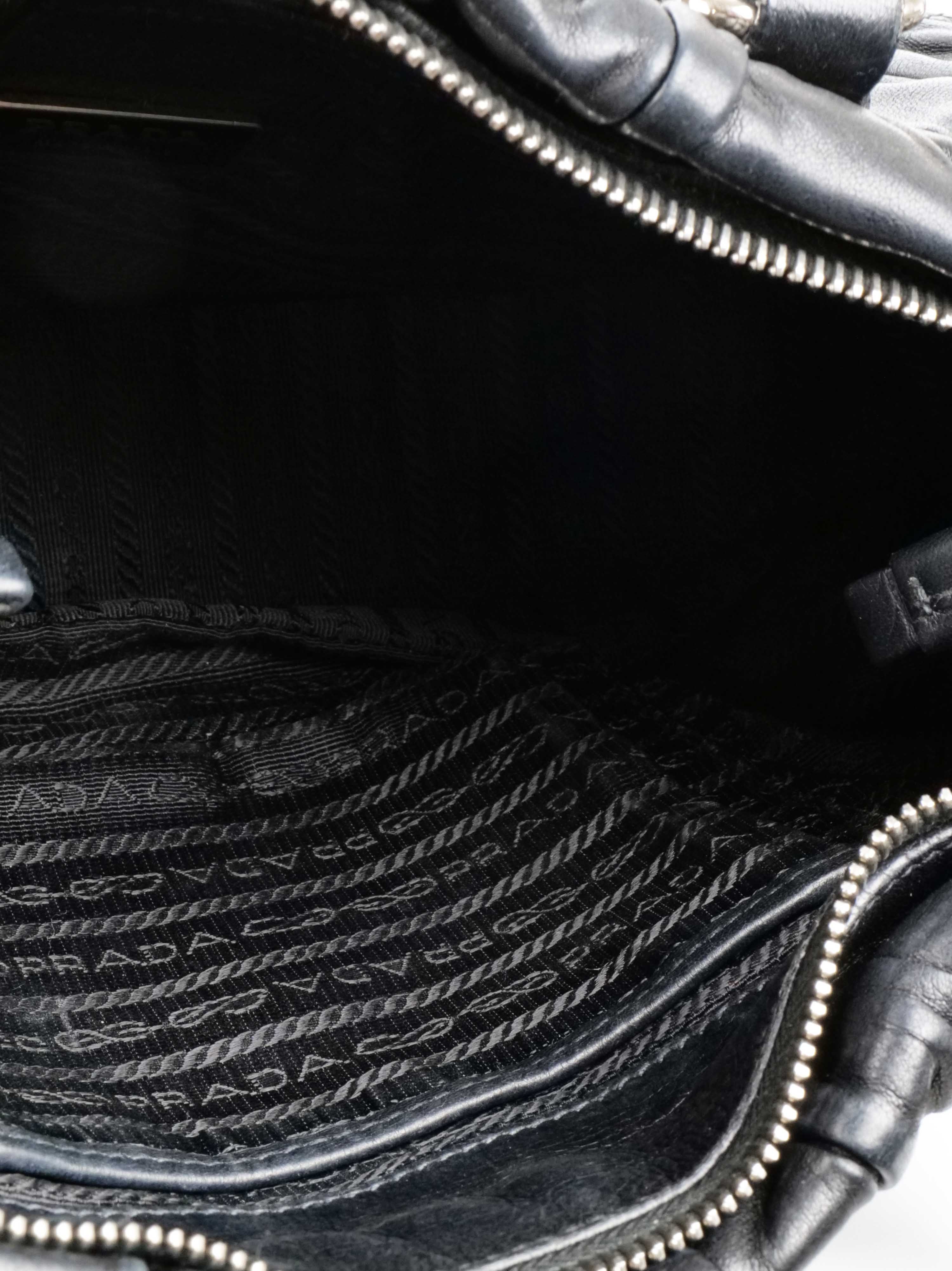 Prada Black Tessuto Gaufre Bag.