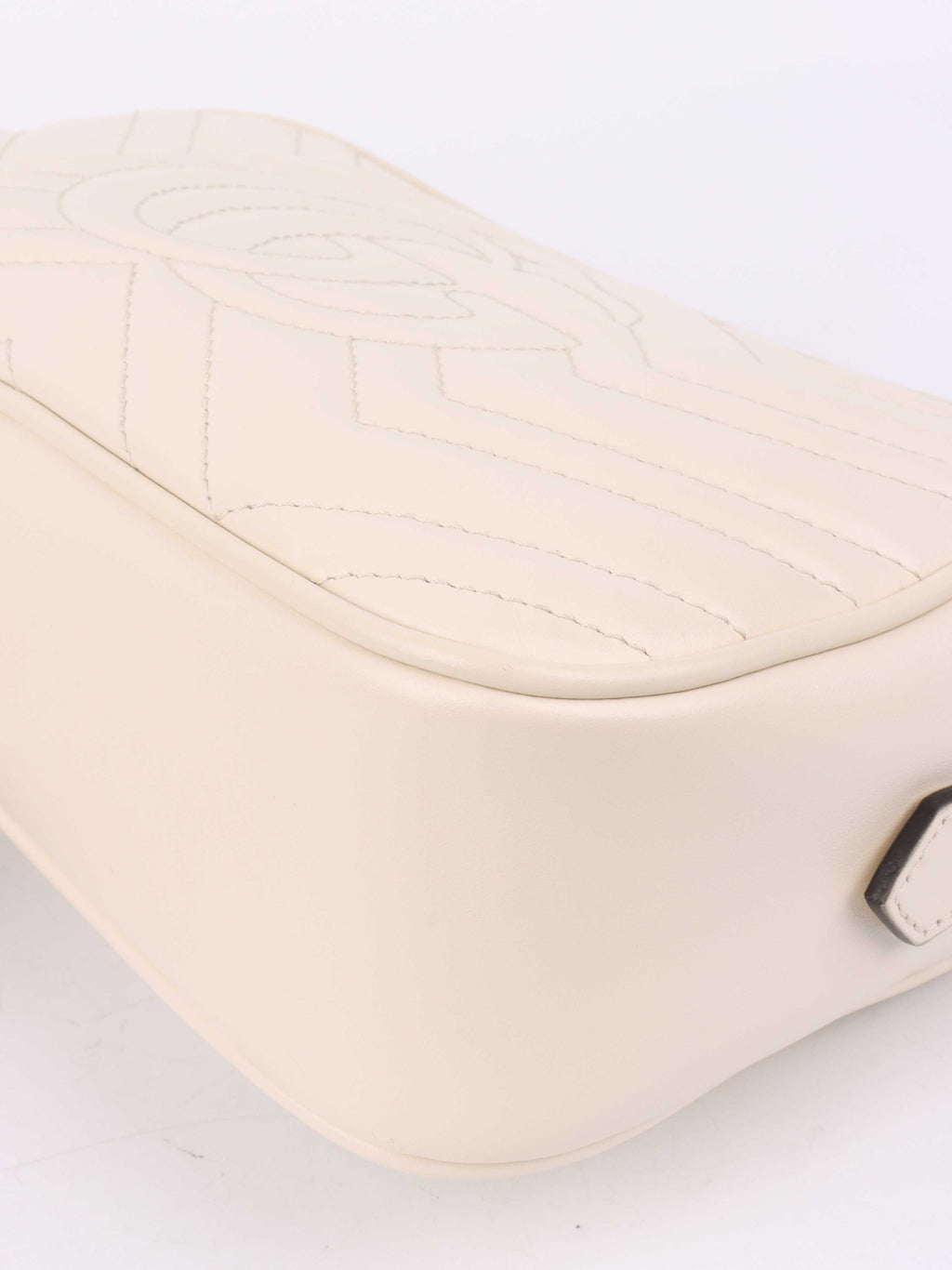 Gucci Small White Marmont Camera Bag