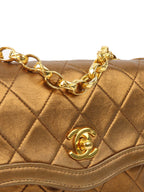 Chanel Gold Matellic Vintage Chain Bag.