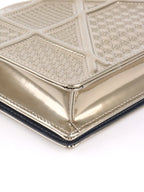 Dior Gold Metallic Diorama Wallet On Chain