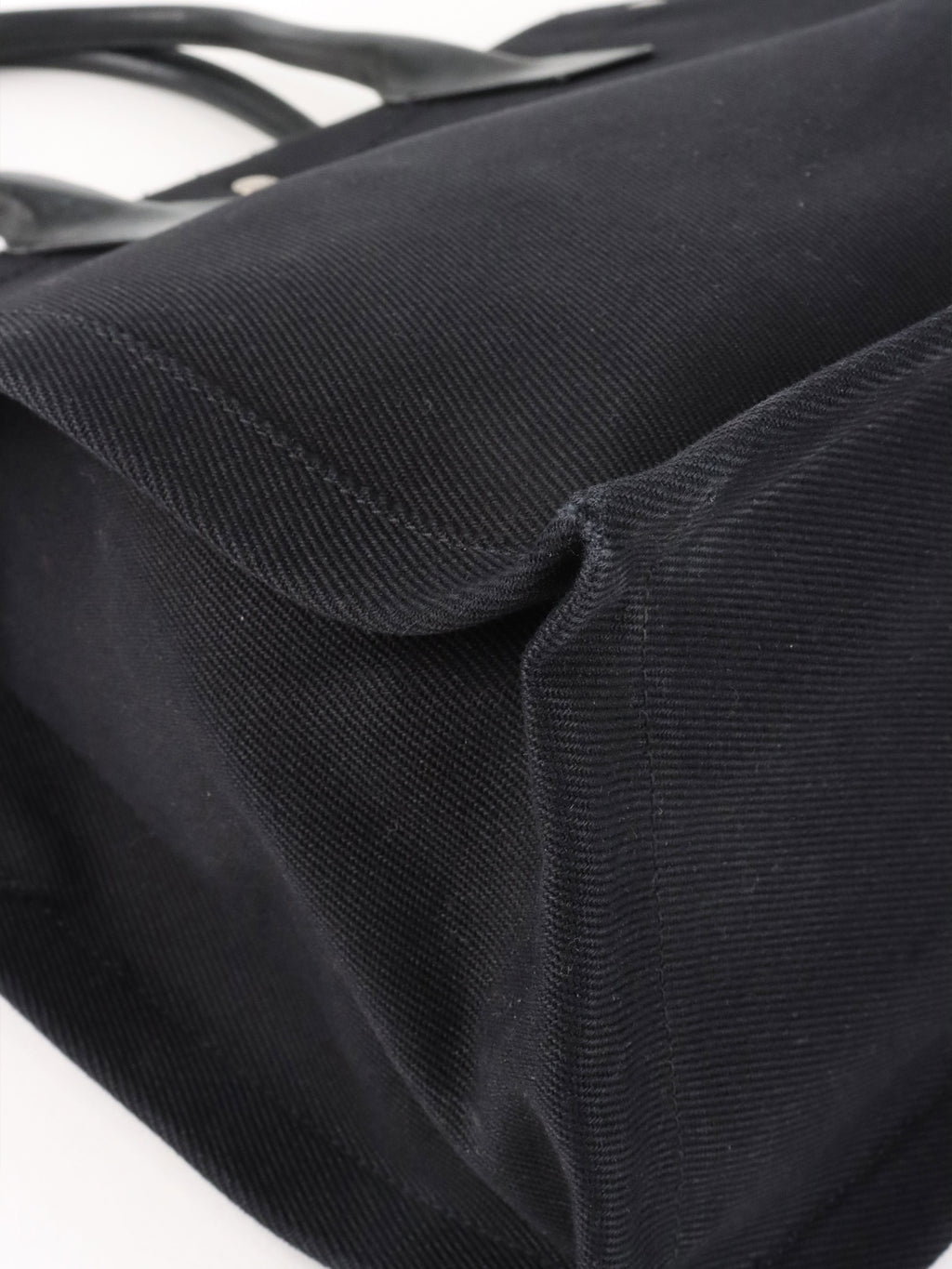 Saint Laurent Black Canvas Rive Gauche Large Tote Bag