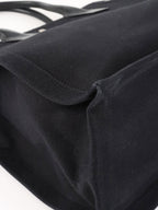 Saint Laurent Black Canvas Rive Gauche Large Tote Bag
