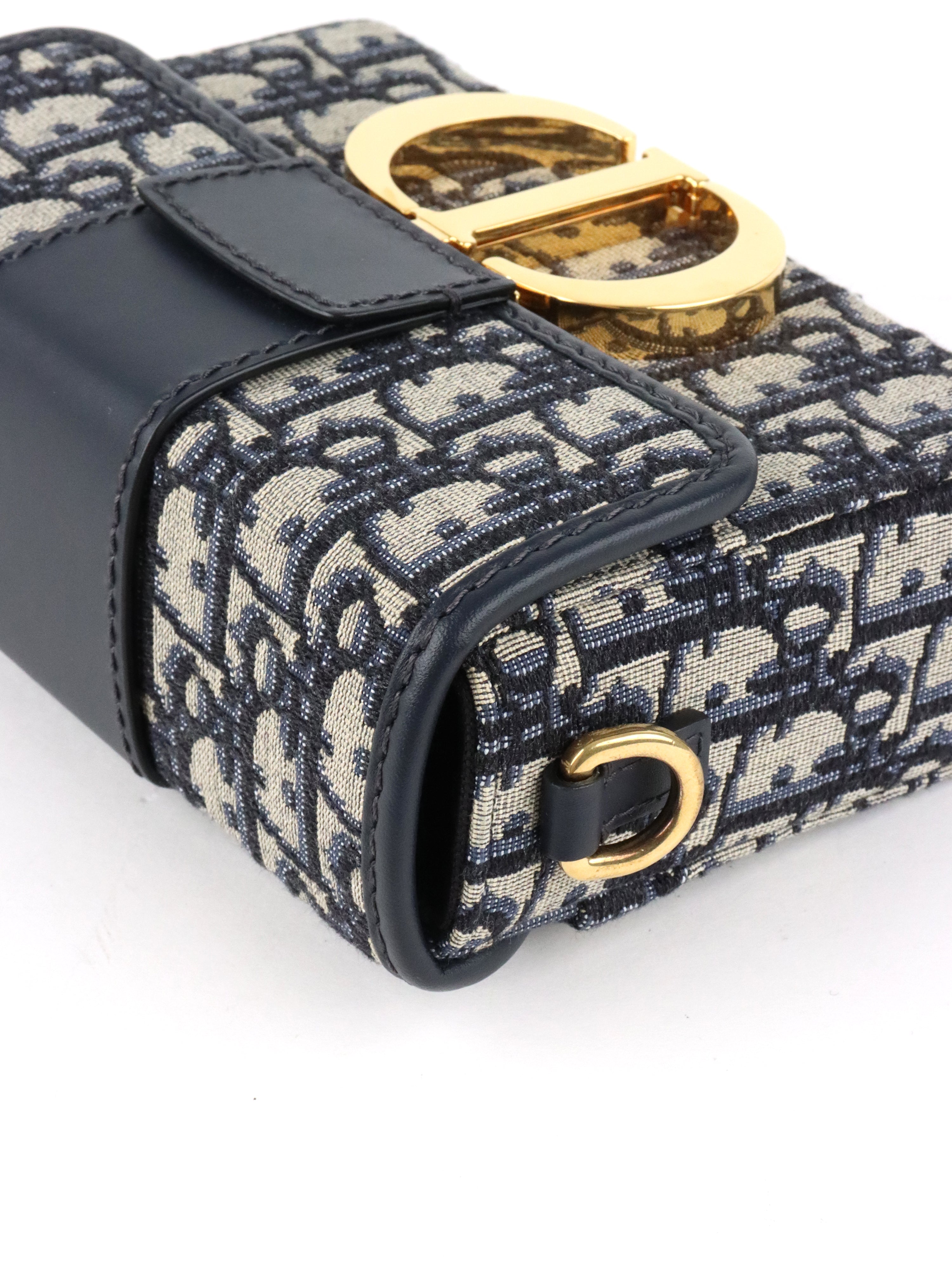 Dior Box 30 Montaigne Navy Oblique  Bag