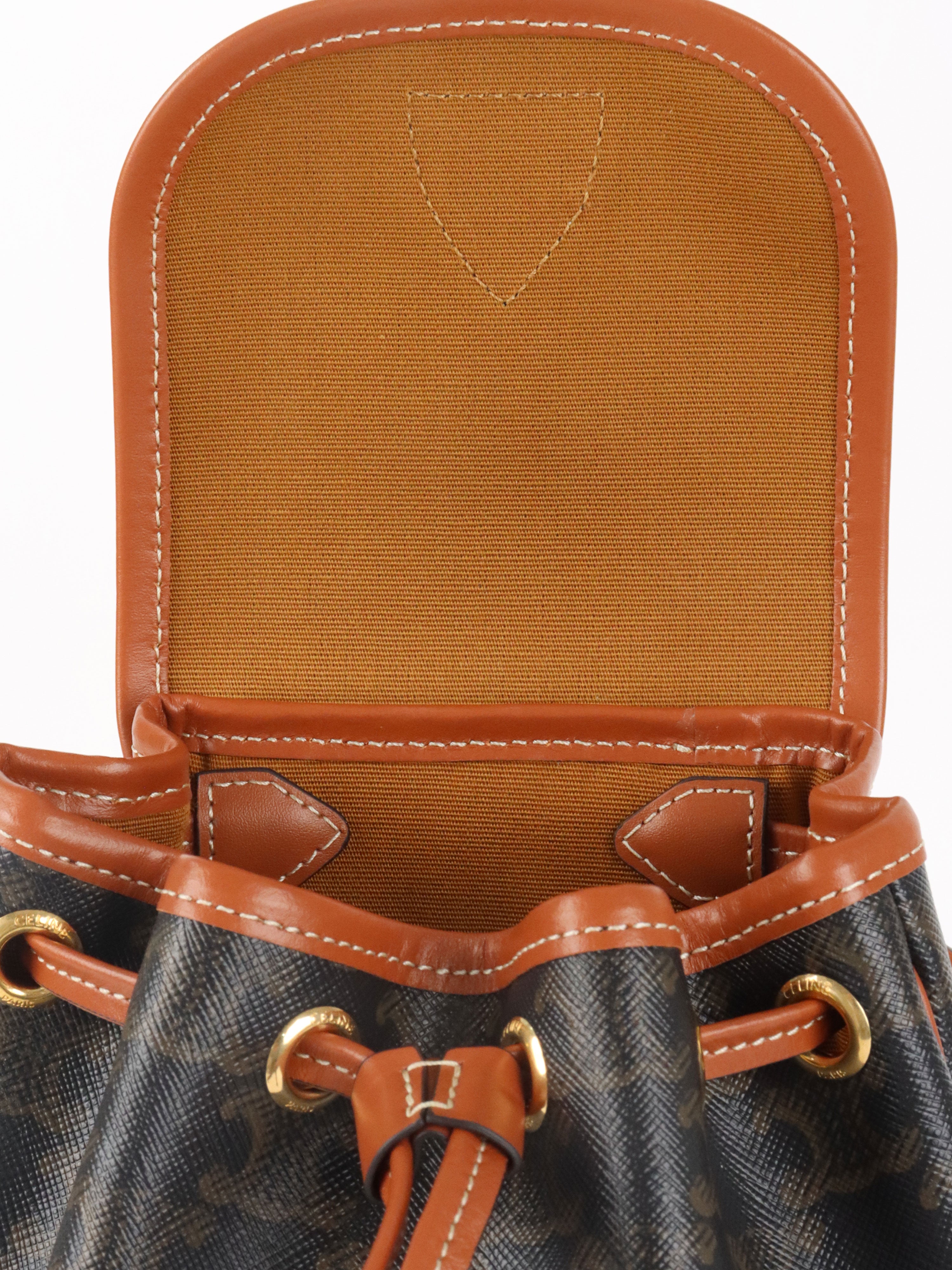 Celine Mini Triomphe Folco Backpack.