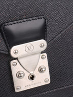 Louis Vuitton Black Vintage Monceau Messenger Bag.