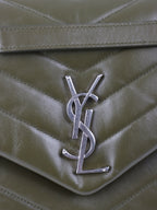 Saint Laurent Khaki Medium Loulou Bag.