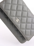Chanel Grey Caviar Wallet on Chain LGHW