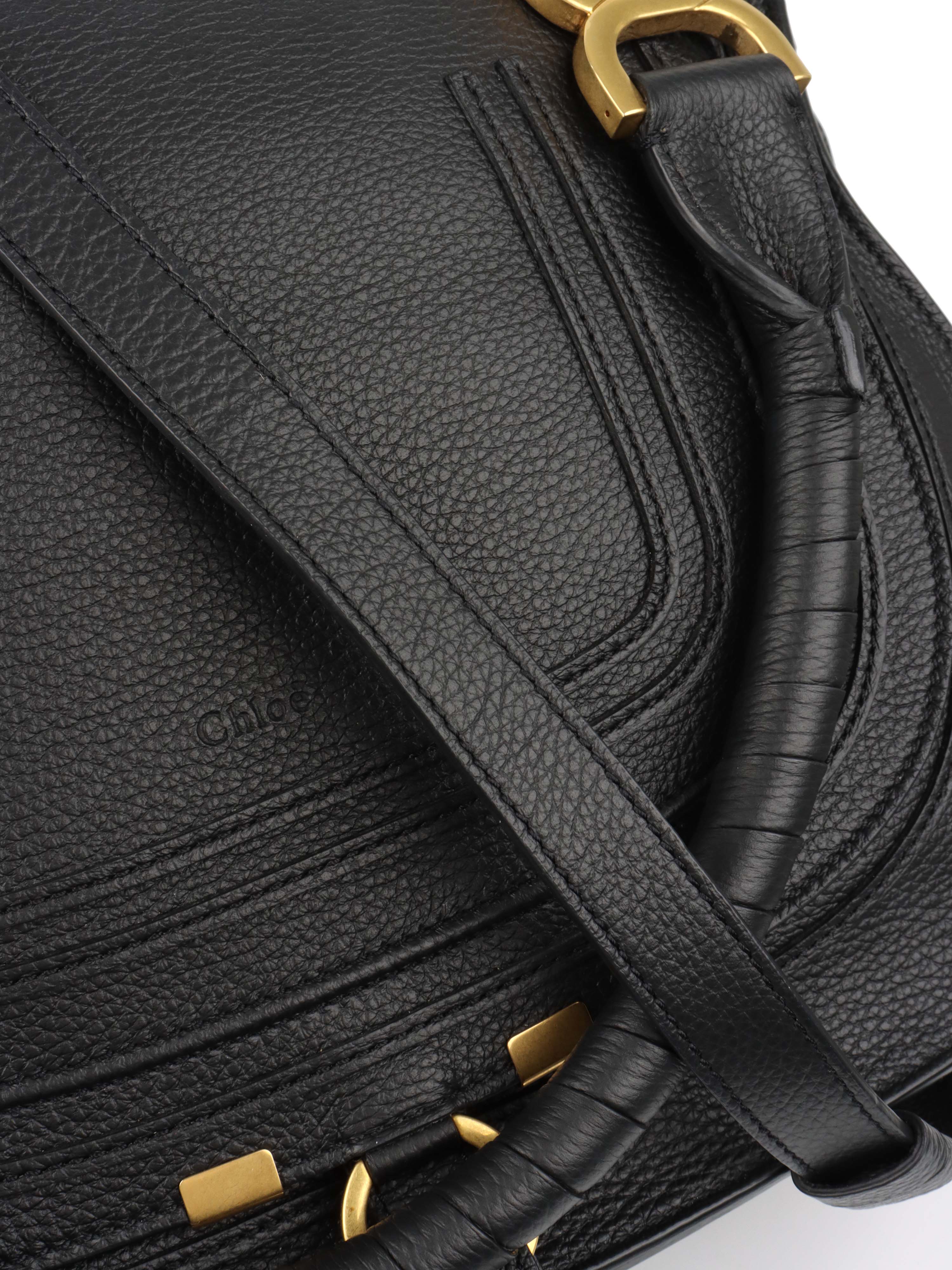 Chloe Black Marcie Medium Shoulder Bag.