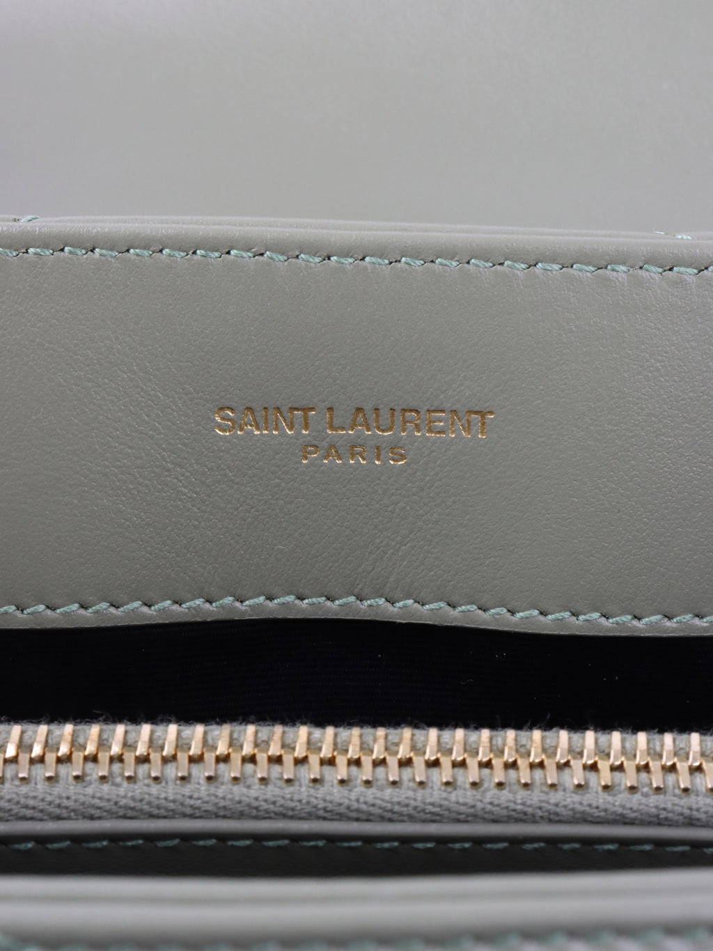 Saint Laurent Light Sage Small Loulou Bag.