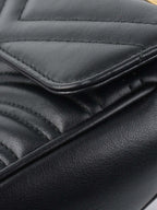 Gucci Black Small Marmont Shoulder Bag.