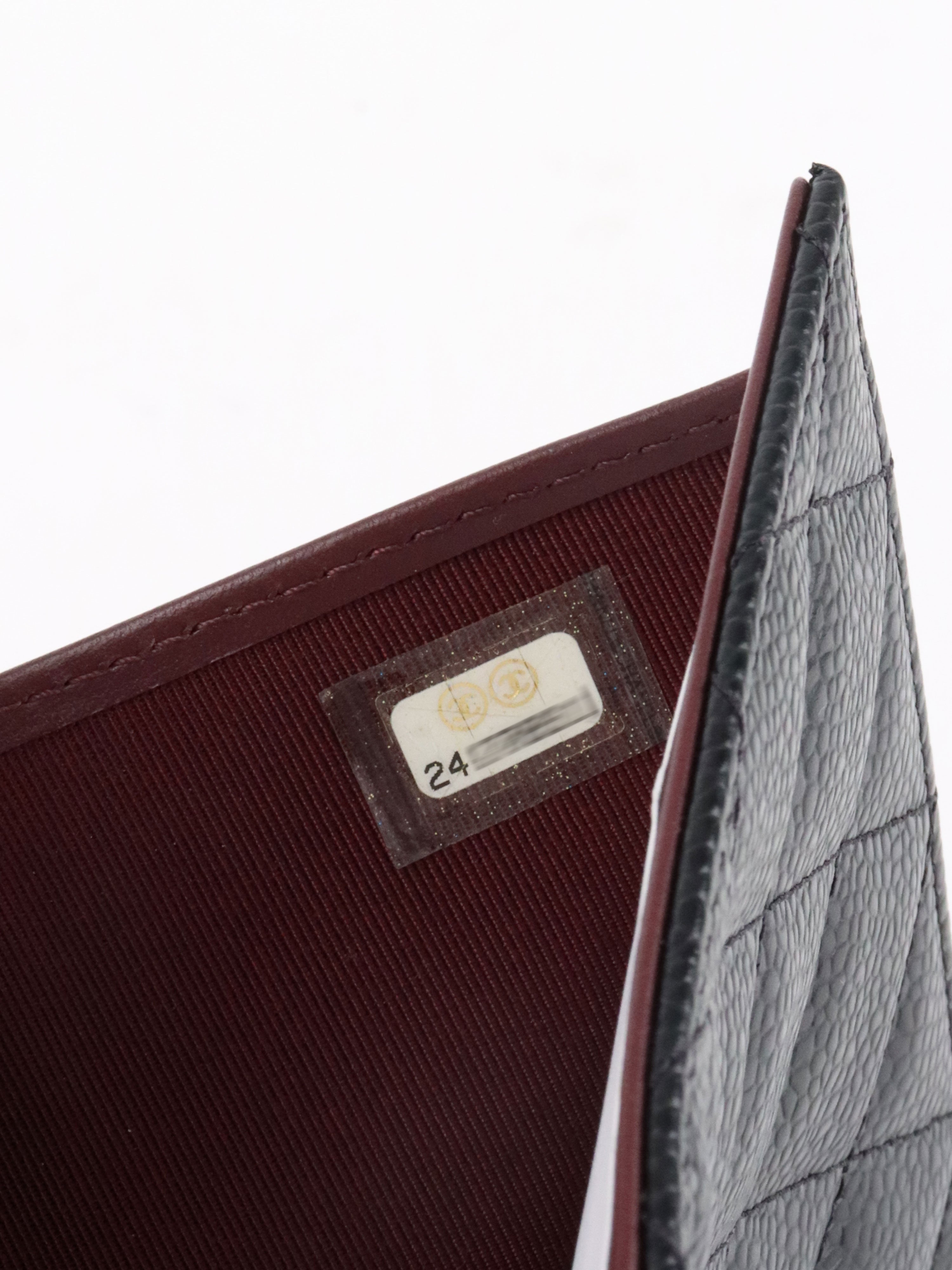 Chanel Small Black Caviar Flap Wallet SHW