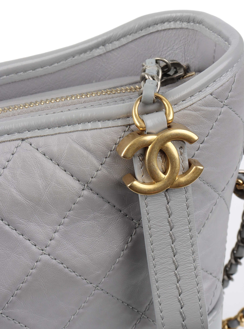 Chanel Medium Light Grey Gabrielle Bag.